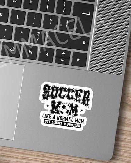 (3PCS) Soccer Stickers - Soccer Mom Like A Normal Mom - Waterproof Vinyl Decal for Tumblers, Water Bottles, Laptops, Scrapbooks, Soccer Gift Sticker for Mom - 3" x 2.5"