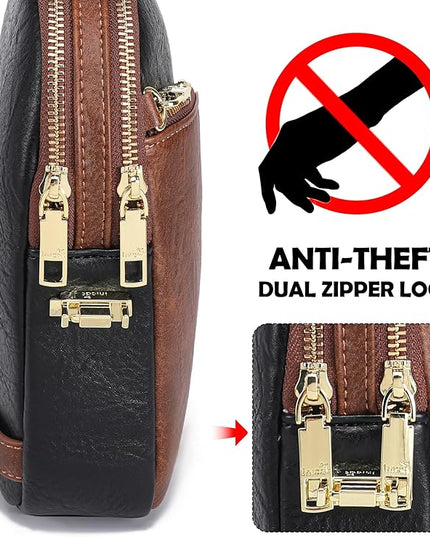 INICAT RFID Blocking Sling Bag Anti Theft Crossbody Bags Women Valentine's Day Gifts Travel Purses Vegan Leather