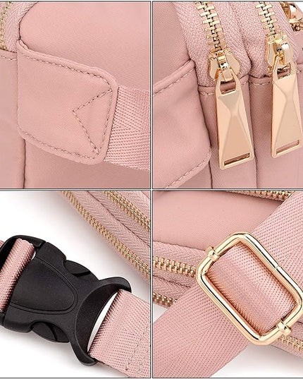 UTO Fanny Pack for Women Crossbody Trendy Fashion Belt Purse Chest Waist Hip Bumbag for Outdoor Shopping Travel Hiking