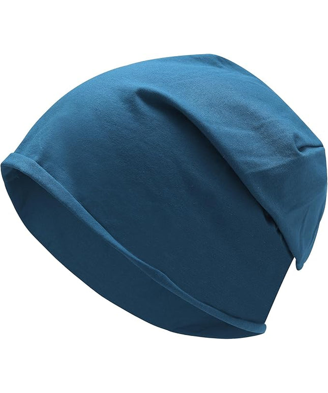 ZLYC Cotton Thin Slouchy Beanie Hat for Men Women Fashion Soft Stretch Knit Skull Cap