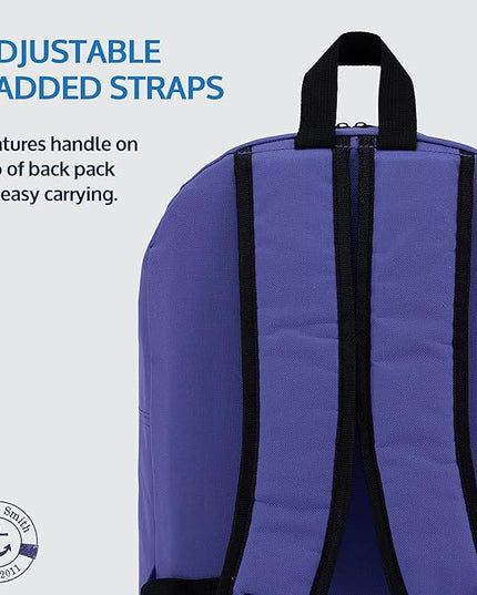Yacht & Smith 12 Pack Backpack, Bulk 17 inch Lightweight Outdoor Travel Gym Corporate Events Bag