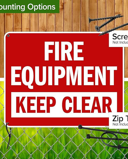 Fire Equipment Keep Clear Sign, 24x30 Inches, Rust Free .063 Aluminum, Fade Resistant, Made in USA by My Sign Center