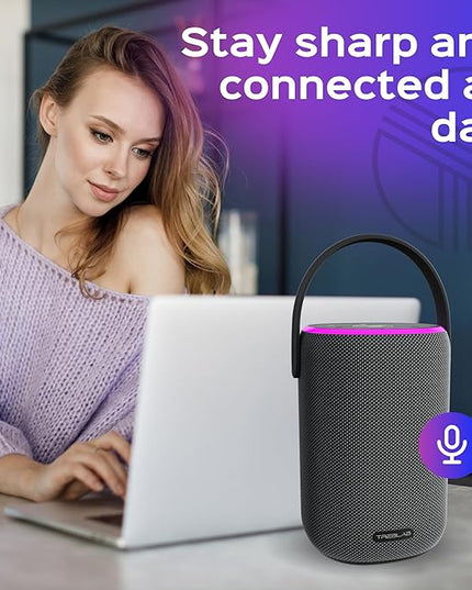 TREBLAB HD-Energy-Pro Outdoor Wireless Speakers with Bluetooth – Immersive 40W Audio, IPX6 Waterproof, 18H Battery, RGB Light, USB Playback, TWS, Built-in Mic – Portable Desktop Bluetooth Speaker