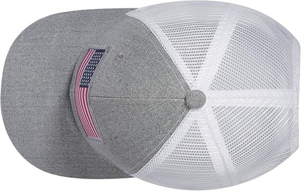 AURR American Flag Trucker Hat, Patriotic Baseball Cap for Men & Women, Breathable Mesh Adjustable Snapback, USA Flag Patch