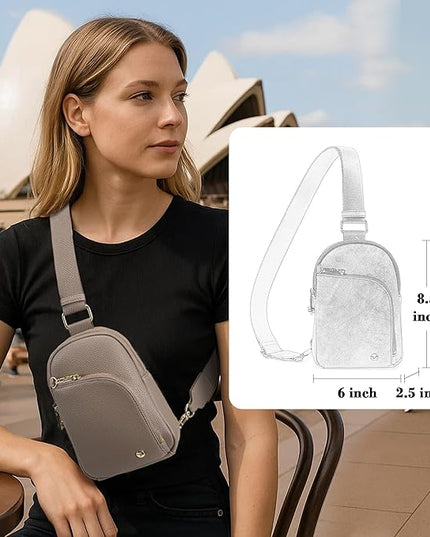 INICAT RFID Blocking Sling Bag Anti Theft Crossbody Bags Women Valentine's Day Gifts Travel Purses Vegan Leather