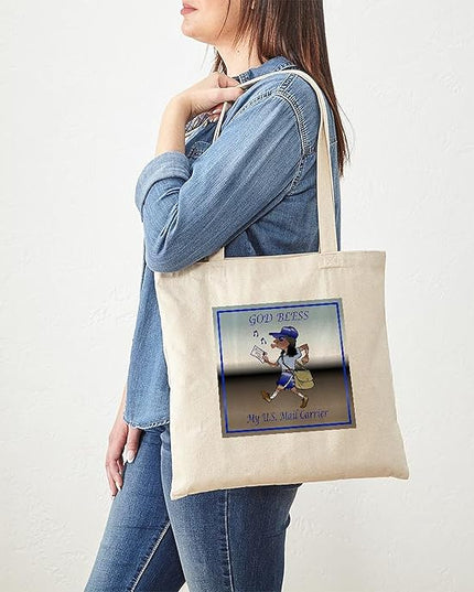 CafePress Mail Carrier Tote Bag Natural Canvas Tote Bag, Reusable Shopping Bag