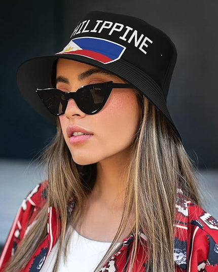 Funny Flag Bucket Hat for Men Women, Fisherman Hats Packable Fashion Sun Cap for Travel Outdoor Beach Boys Girls
