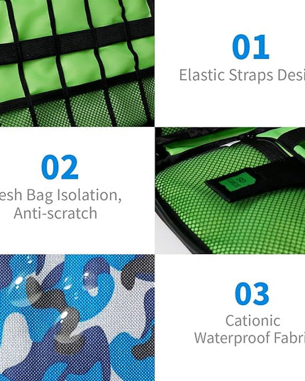 Electronics Travel Organizer,Portable Waterproof Electronic Travel Storage Bag for Small Charging Cord Storage,Charger,SD Card etc,for Travel,Business-Blue Camouflage