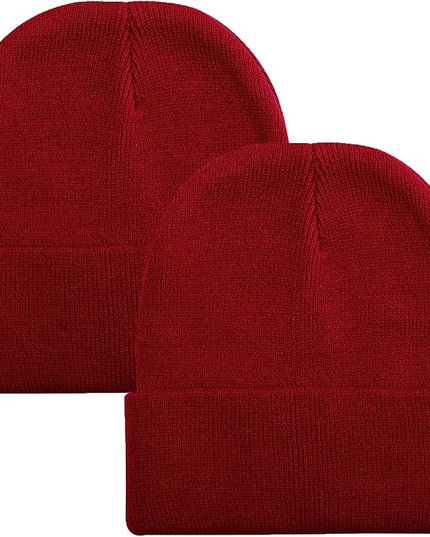 ZOORON 1&2 Pack Beanie for Men Women Slouchy Beanie Hats Winter Knit Caps Soft Ski Hat Unisex