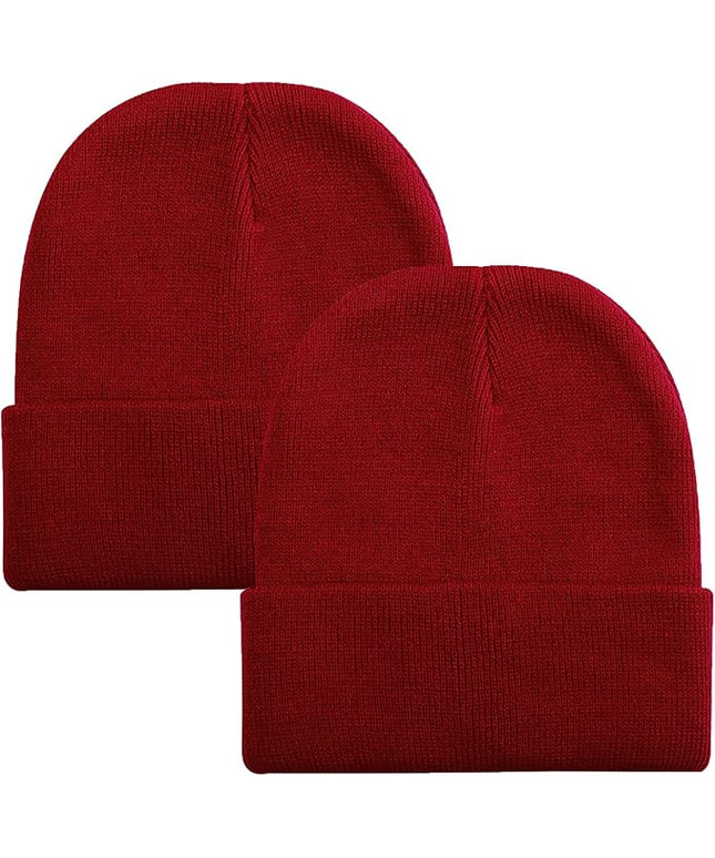 ZOORON 1&2 Pack Beanie for Men Women Slouchy Beanie Hats Winter Knit Caps Soft Ski Hat Unisex