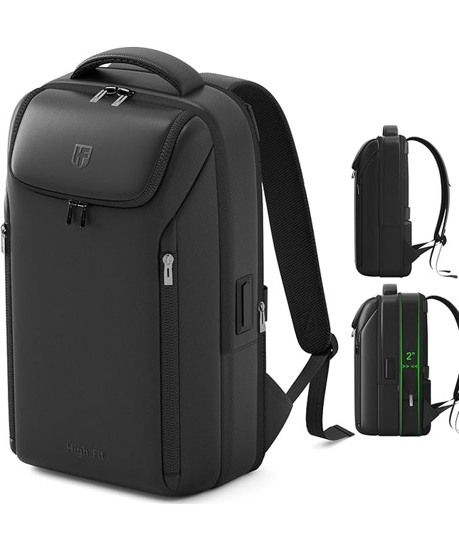 Expandable Travel Backpack, Business Laptop Backpack,Commute Backpack with USB Charging Port fit 15.6 Inch Laptop