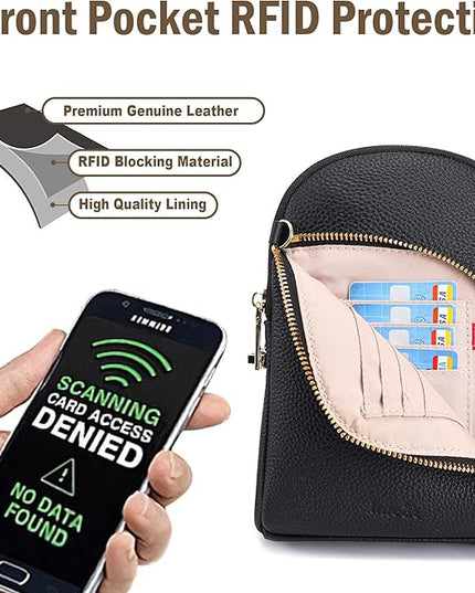INICAT RFID Blocking Sling Bag Anti Theft Crossbody Bags Women Valentine's Day Gifts Travel Purses Vegan Leather