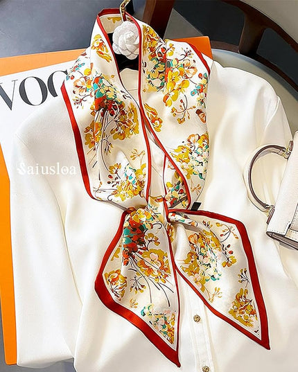 Purse Scarf For Handbags Head Scarves For Women's Hair Bags Scarfs Long Skinny Scarves Fashion Silky