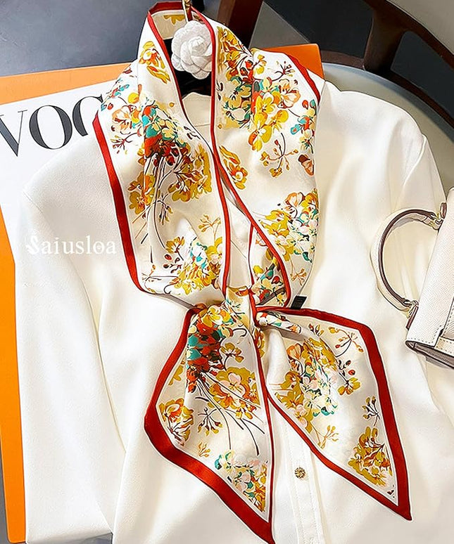 Purse Scarf For Handbags Head Scarves For Women's Hair Bags Scarfs Long Skinny Scarves Fashion Silky