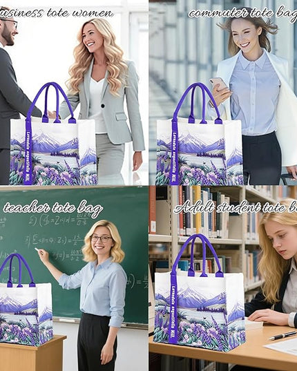 Extra Large Women's Canvas Tote Bag-Eco Friendly Waterproof Foldable for Wedding Beach Travel Commuter Work Shopping