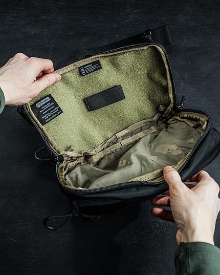 Eberlestock Bando Bag - Tactical Men's Fanny Pack w/Adjustable Waist Belt, Zippered Pockets, Compact Lightweight Belt Bag