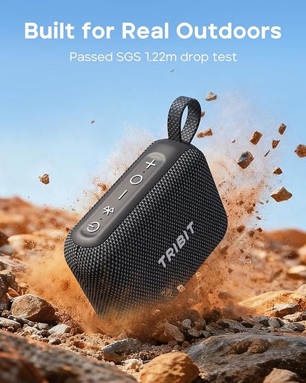 Tribit PocketGo Bluetooth Shower Speaker, IP68 Waterproof/Dustproof, Portable Speaker with 20H Playtime, Wireless, BT6.0, Supports TF Card, Electronics for Travel/Outdoors/Home (Green)