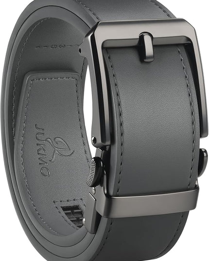 JUKMO 1.5" (38mm) Leather Ratchet Belt for Men in Gift Box