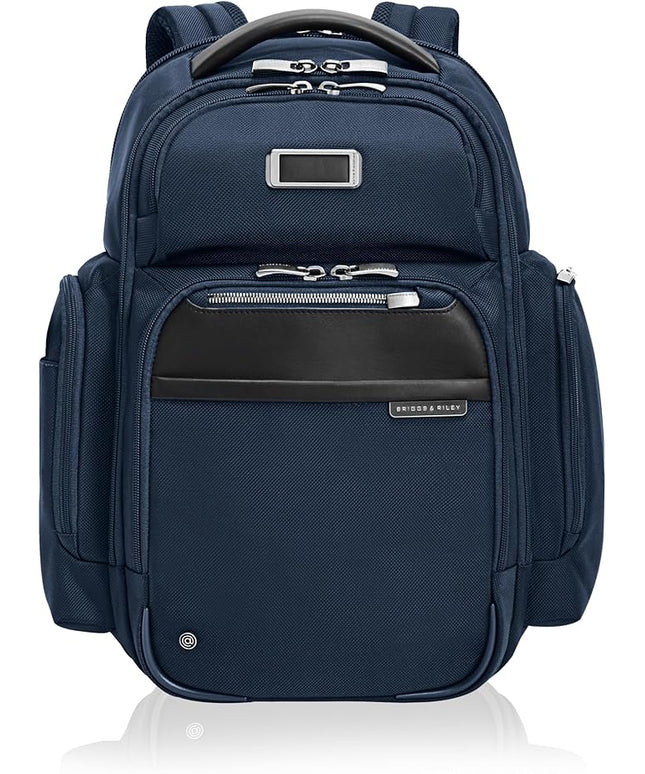 Briggs & Riley Large Cargo Backpack for Women & Men - Laptop Backpack, For Work & Travel, Spacious & Durable, Padded Straps, Fits up to 17" Laptop - @work Collection, Navy