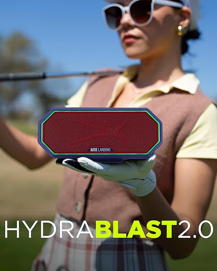 Altec Lansing - Portable Bluetooth Speaker HYDRABLAST 2.0, Waterproof IP67, 20W Output Power, Magnetic Bluetooth Speaker (New York Giants)