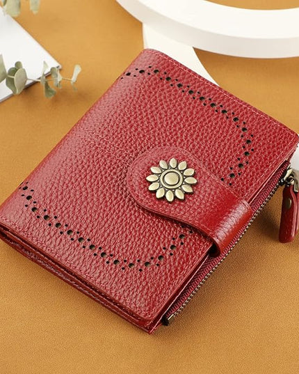 Lavemi Womens Leather Wallet Small Compact RFID Blocking Credit Card Case Purse with Zipper Pocket | Small, Compact, RFID Blocking, Zipper Pocket, Small, Compact