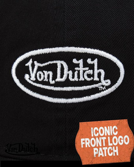 Von Dutch Men & Womens Baseball Caps - Breathable Adjustable Snapback Soft Cotton Canvas Curved Brim Vintage Hat