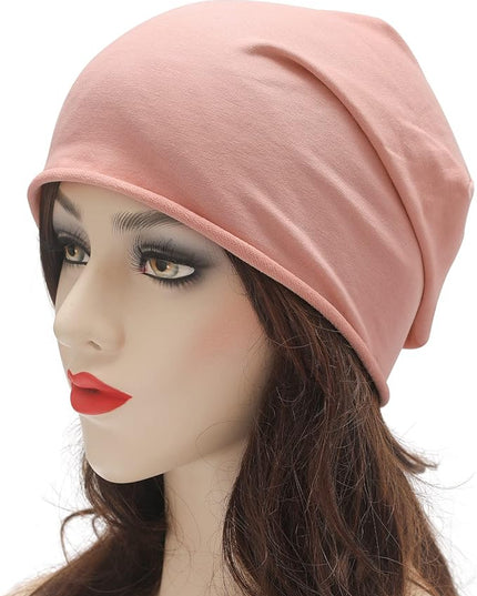 ZLYC Cotton Thin Slouchy Beanie Hat for Men Women Fashion Soft Stretch Knit Skull Cap