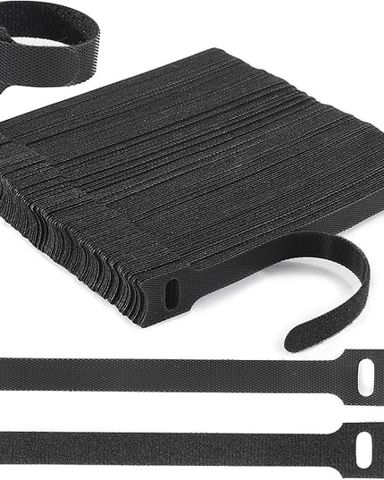 Reusable Cable Ties, 126 PCS 8 Inches Adjustable Cord Straps Wire Organizer Cord Wrap and Hook Loop Cable Management