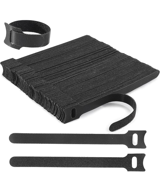 Reusable Cable Ties, 126 PCS 6 Inches Adjustable Cord Straps Wire Organizer Cord Wrap and Hook Loop Cable Management