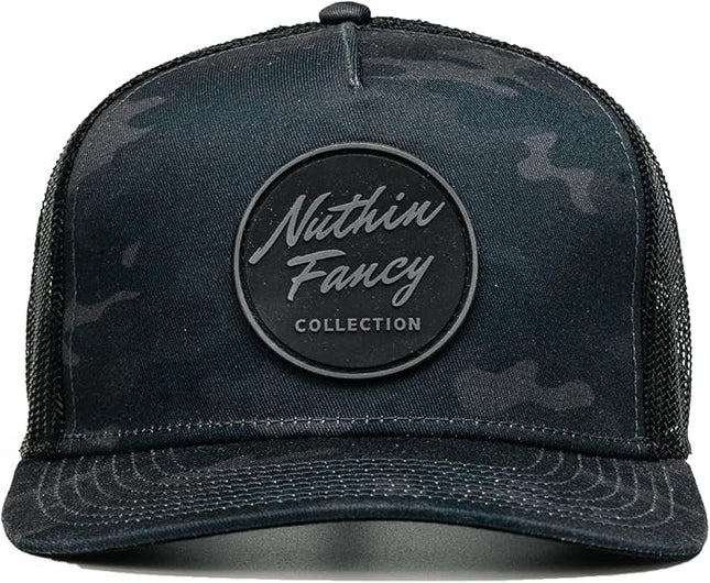 Nuthin Fancy CO Pioneer Snapback Hat, Mens and Womens Adjustable Trucker Cap with Contrast Under Bill