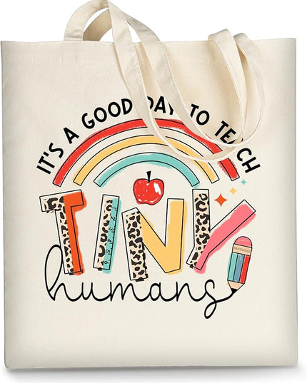 AUSVKAI Canvas Tote Bag for Women, Aesthetic Cute Grocery Grocery Reusable Cotton Gift Bag for Shooping Beach Trendy Gifts
