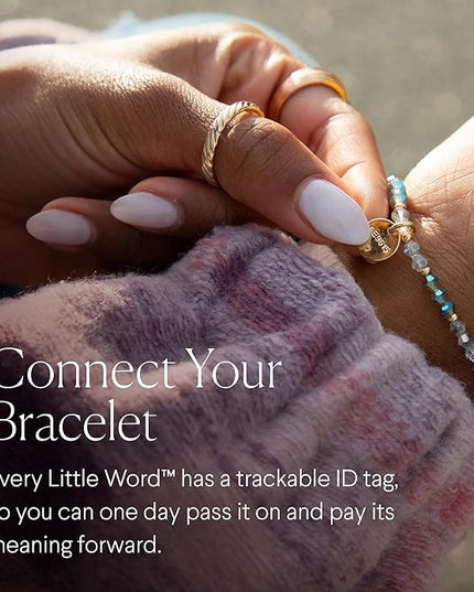 Little Words Project Mother's Day Gifts, The Original Word Bracelet, Made with Colorful Beads and Plated Brass Hardware, Handcrafted Design & Positive Message