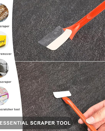 9 Pieces Plastic Scraper, No-Scratch Paint Scraper Tool Portable Car Crevice Cleaning Tool Multi-use Kitchen Scraper Small Sticker Remover for Tight Spaces, Crevices, Food, Labels, Oil Stains, Dirt