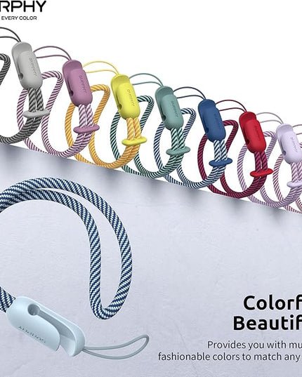 SURPHY 2 Pack Phone Lanyard for Cellphone Case, Phone Wrist Strap for Case, Cellphone Strap with 2-Color Braided, Charm Wrist Lanyard for Women, Cellphone Wrist Lanyard for Women, Lilac & Cloud Blue