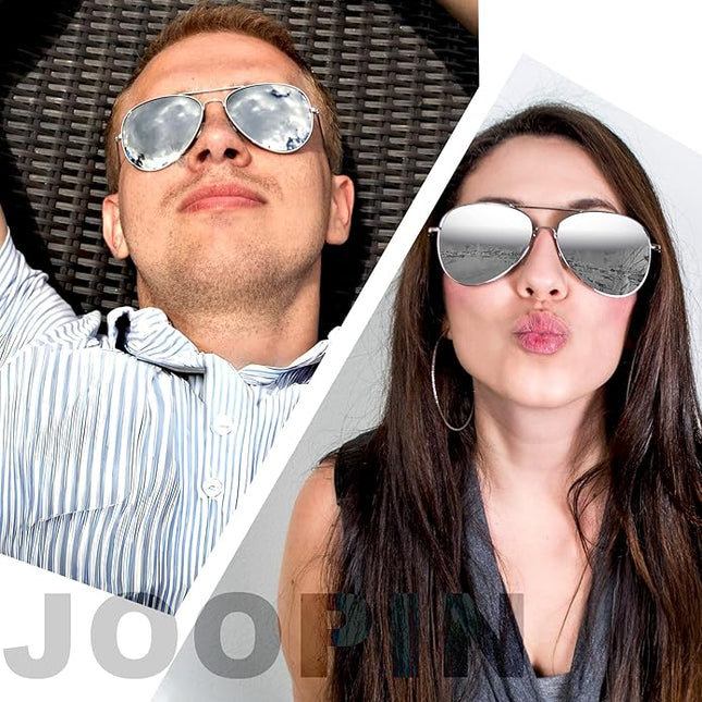 Joopin Polarized Metal Aviation Sunglasses Men, Classic Military Sun Glasses Women, Rectangle Shades UV400 Protection Costume