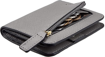 Toughergun Women’s Small Slim Leather Wallet with RFID Protection, Compact Bifold Mini Purse with Clear ID Window