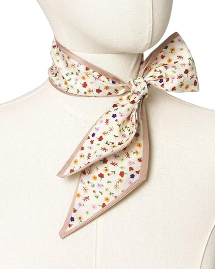4 Pack Purse Scarf Handbags Skinny Twill Hair Scarves Narrow Neck Scarf Band Women Fashion Accessories Bag Charms