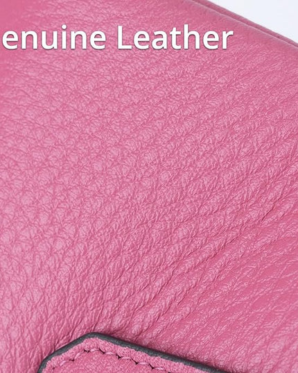 Bveyzi Small Soft Leather Wallet for Women RFID Blocking Ladies Card Holder with Double Zipper Pocket