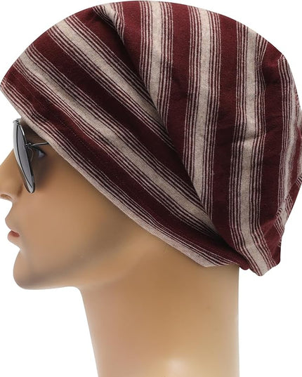 ZLYC Cotton Thin Slouchy Beanie Hat for Men Women Fashion Soft Stretch Knit Skull Cap