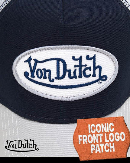 Von Dutch Unisex Trucker Hat - Curved Bill Mesh Back Retro Classic Adjustable Snapback Baseball Cap for Men and Women