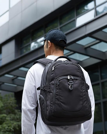 Amazon Basics Travel Laptop Backpack for 17 in / 43.1 cm Laptop, Black