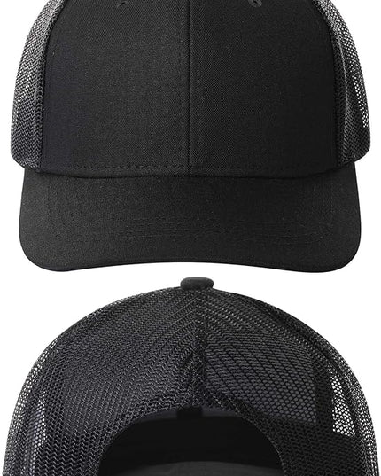 TSSGBL 2 Pack Snapback Trucker Baseball Hats Mesh Back Adjustable Blank Ball Caps for Men Women