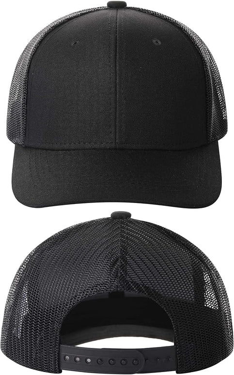 TSSGBL 2 Pack Snapback Trucker Baseball Hats Mesh Back Adjustable Blank Ball Caps for Men Women
