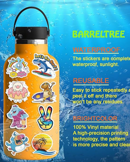 300 PCS Cute Stickers for Kids – Waterproof Vinyl Stickers for Water Bottles, Laptops & Scrapbooks | Fun School Supplies, Classroom Rewards & Teacher Prizes, Sticker Pack for Girls & Teens
