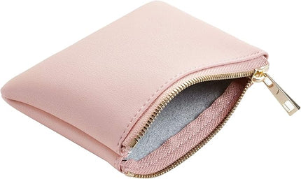 Chelmon Vegan Leather Coin Purse Pouch Change Purse With Zipper For Men Women