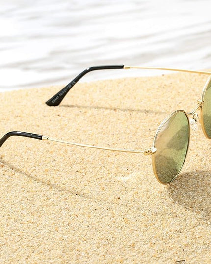 Pro Acme Small Round Metal Polarized Sunglasses for Women Retro Designer Style