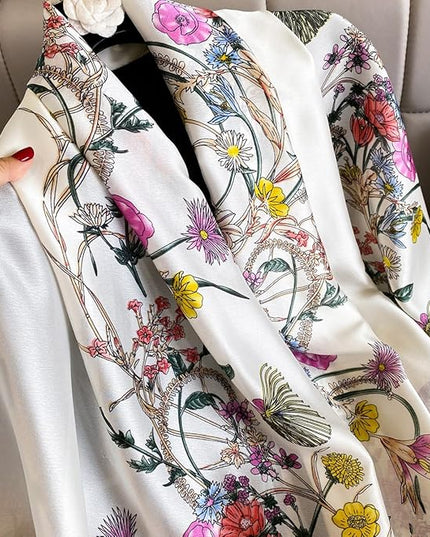 Silk Scarf Mulberry Silk Fashion Scarves Long Lightweight Shawl Wrap …