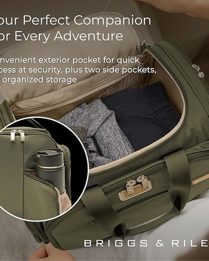 Briggs & Riley Travel Duffel Bag - Weekender & Overnight Luggage for Women & Men, Softside Bag