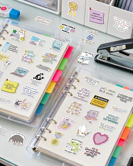 Funny Sarcastic Stickers for Adults - 50 Pcs Sarcastic Water Bottle Stickers, Waterproof Humor Scrapbook Decals, Vinyl Sticker for Laptop Phone Journaling Skateboard