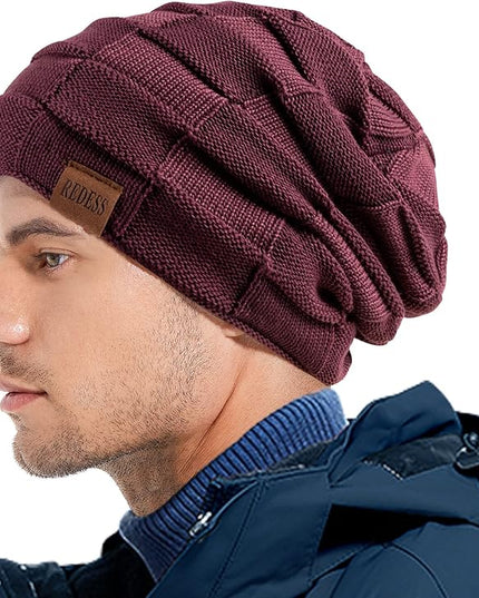 REDESS Beanie Hat for Men and Women Winter Warm Hats Knit Slouchy Thick Skull Cap